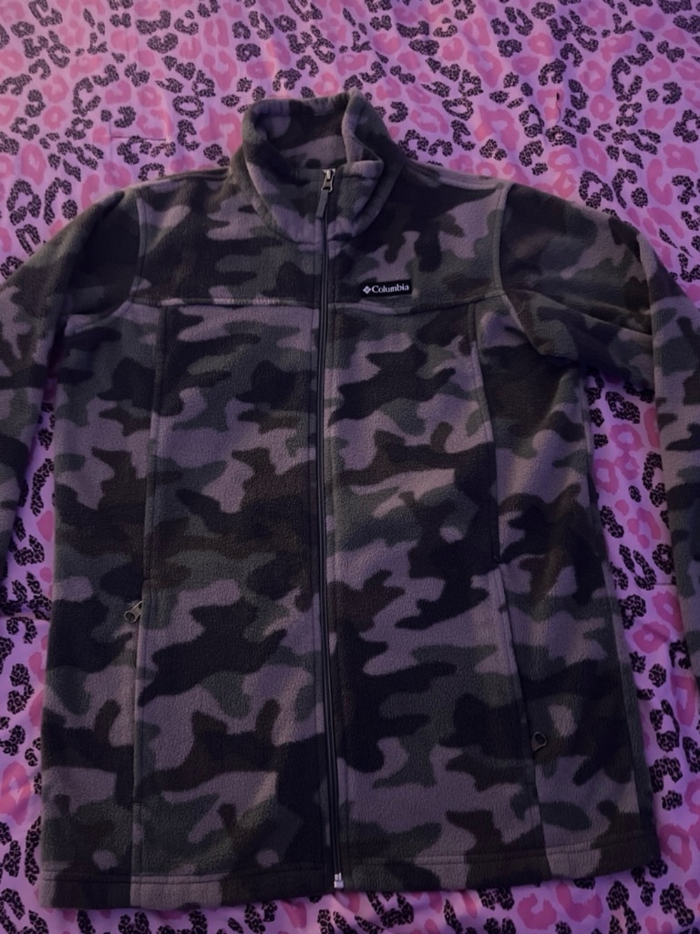 Columbia Kids' Purple Camo Fleece Jacket